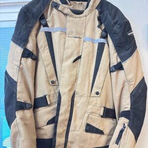 Tourmaster Men's Motorcycle Jacket in Tan and Black